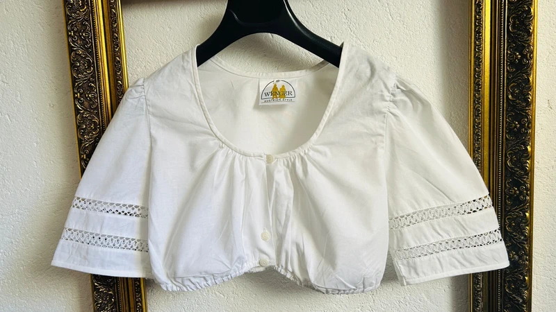 Camicetta Wenger -bianca tg.40-Dirndl-Oktoberfest