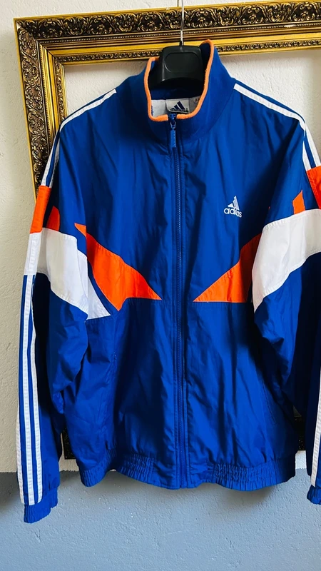 Giacca Adidas -Vintage 90s -Feldschützen Svizzera- Blu Arancio -XL