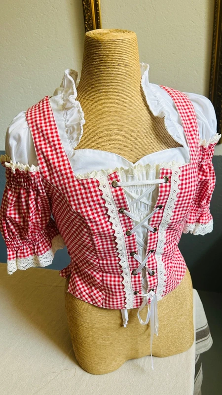 LANDHAUSS · Blusa tirolese originale del marchio Landhaus by C&A Naturally, 100% cotone (anche la fodera). — foto 4